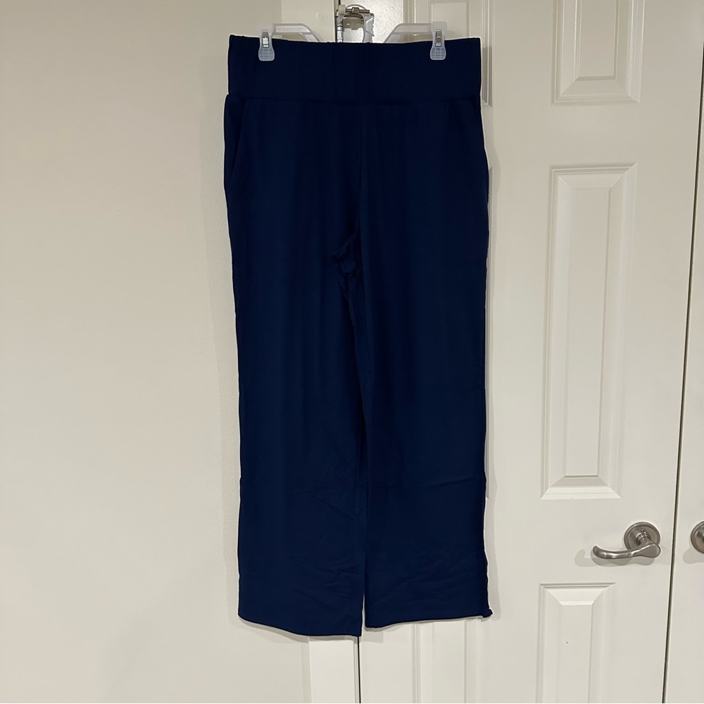 Womens Size Medium Navy Blue Elizabeth & Clarke Straight  Pants